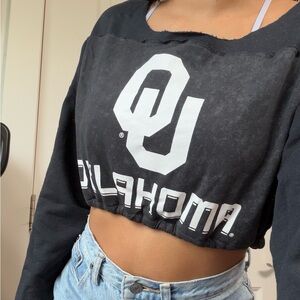 Oklahoma Black Crop sweatshirt